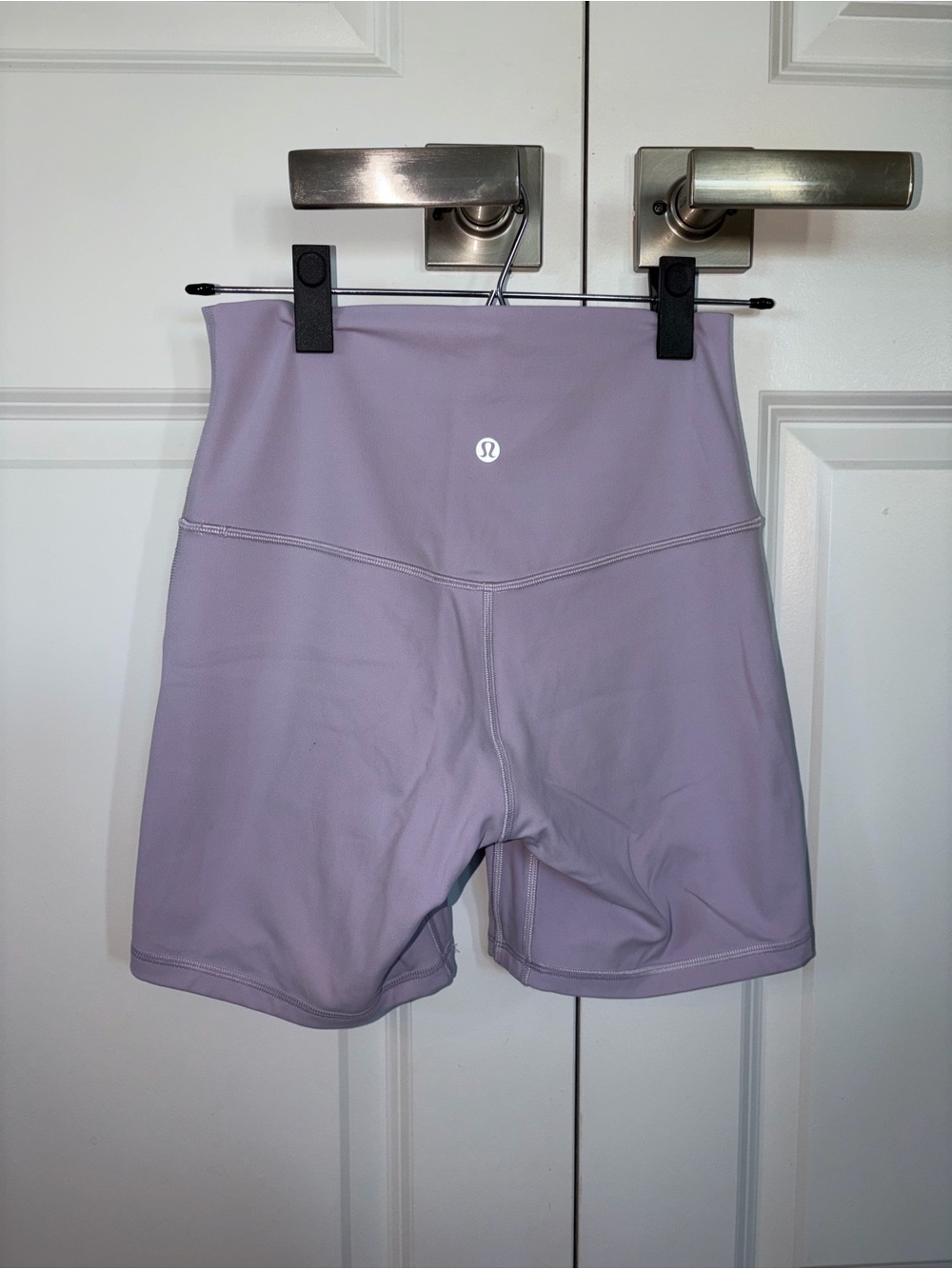 Lululemon Women’s Lilac High-Waist Biker Shorts & Halter Top - Picture 2 of 5